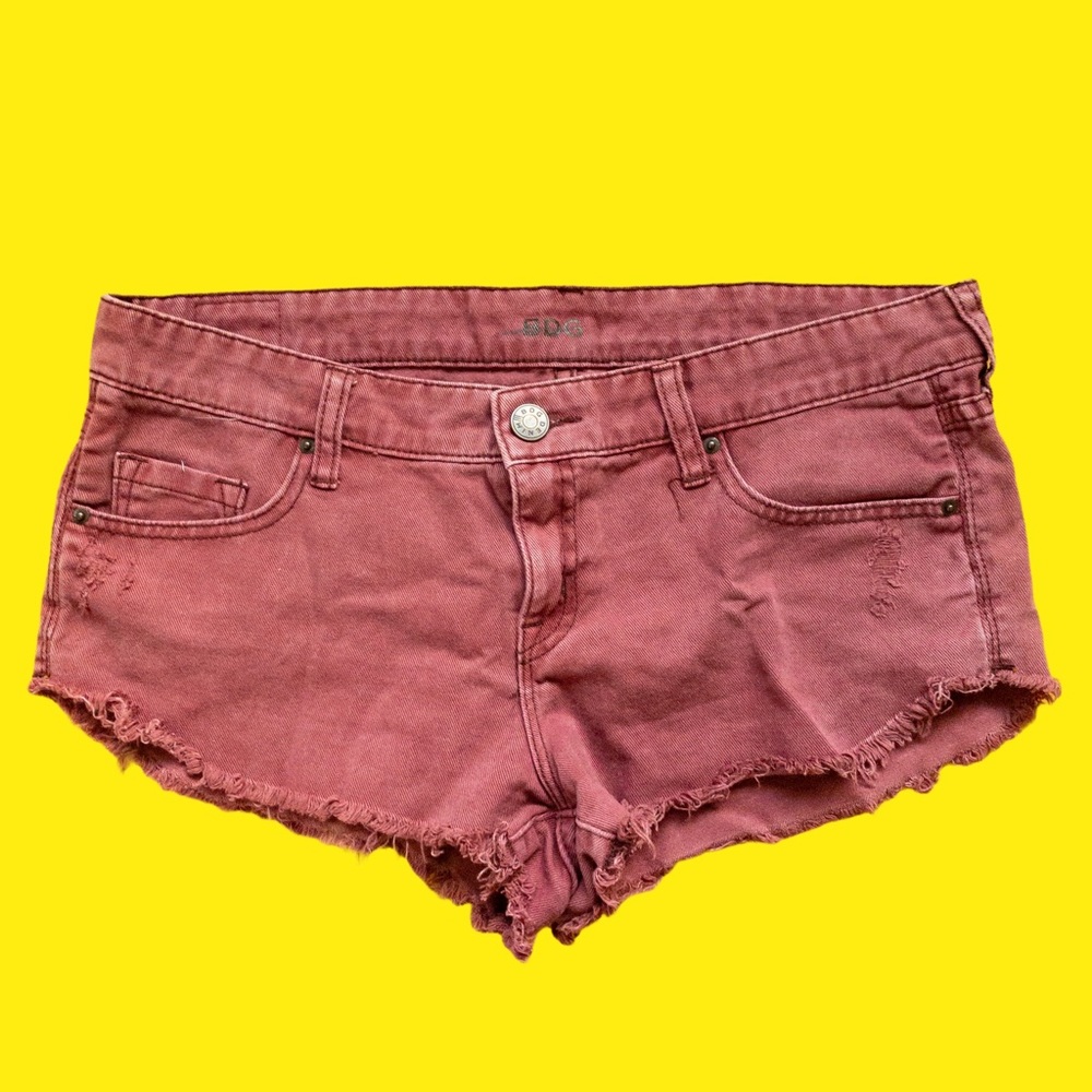 BDG Dolphin Low Rise Denim Cut-off Shorts